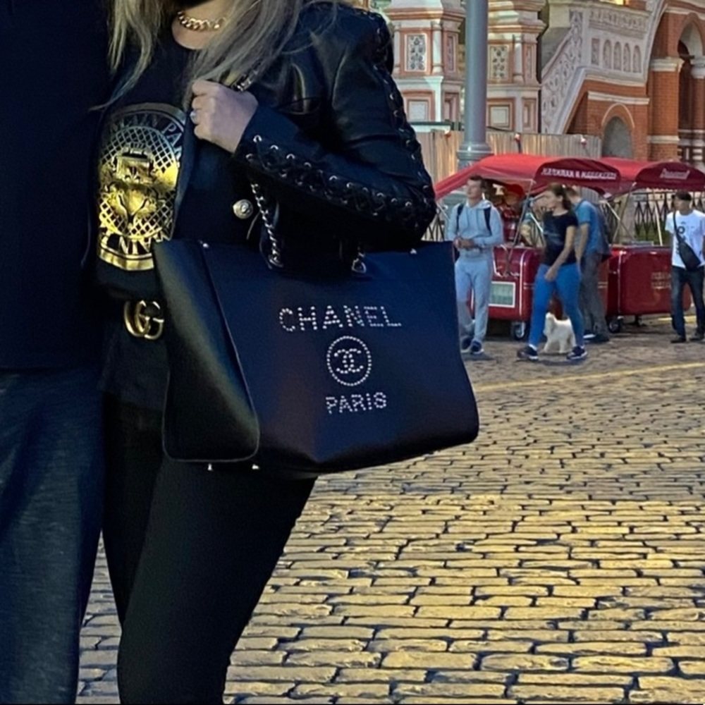 Chanel deauville tote large caviar - Picture 16 of 16